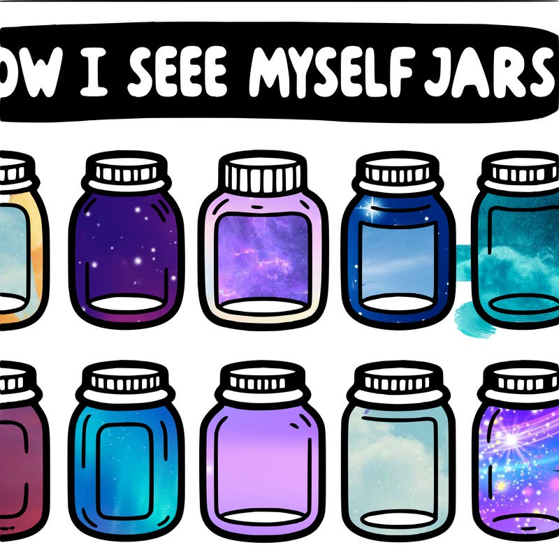 8 jars and at the top of the page it says how i see myself jars
