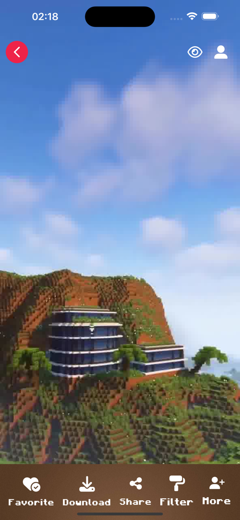 Modern Building : House Ideas - A multi-level modern glass mansion built on a green hill in a Minecraft world