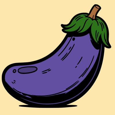 a big eggplant
