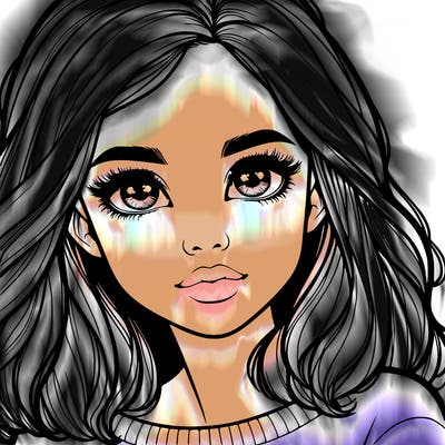 realistic girl whith cute eyes