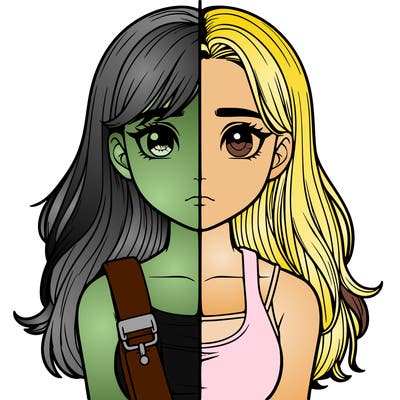 realistic girl split