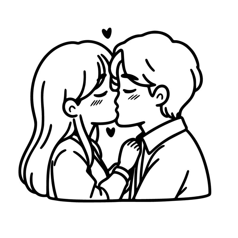 two people kissing