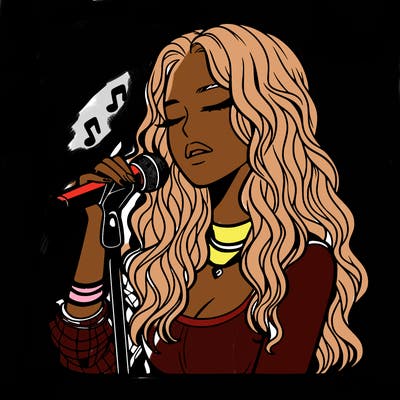 realistic female singer