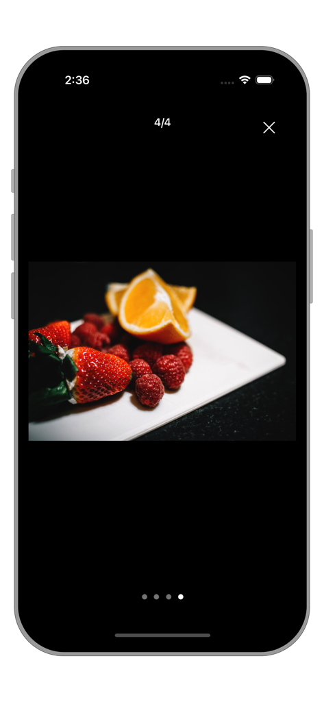 A photo of fruit attached as a receipt or item record in the Wallet Money Manager app
