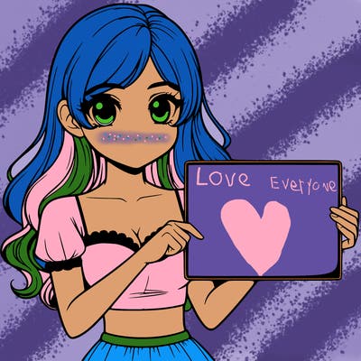 realistic pretty girl holding blank sign