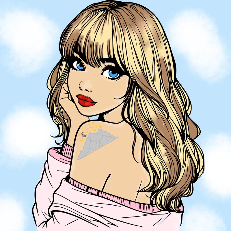 realistic girl with bangs looking over her shoulder