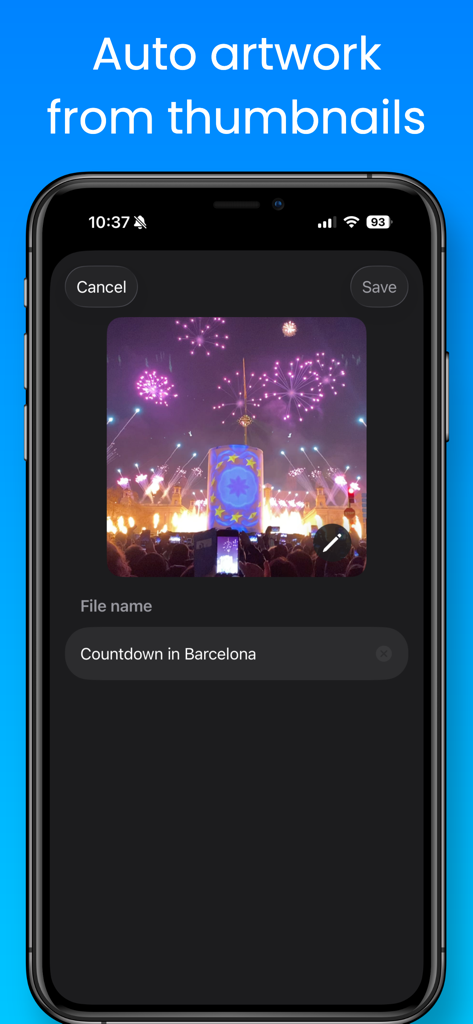 Video to MP3 & Vocal Remover - Interface showing automatic artwork creation from video thumbnails for extracted audio