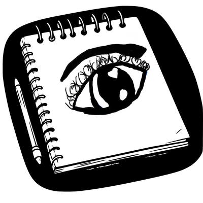 a blank sketch pad