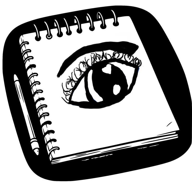 a blank sketch pad