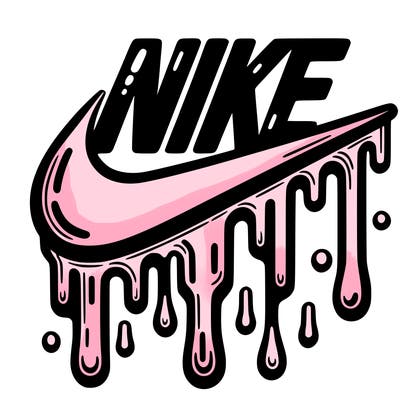 dripping nike logo