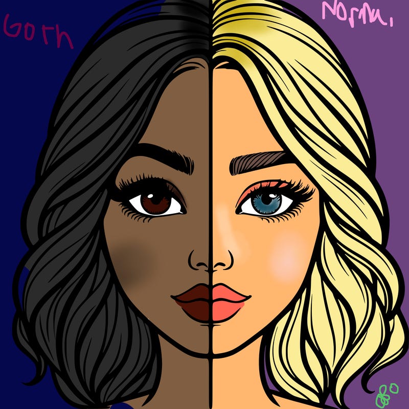 realistic girl split half