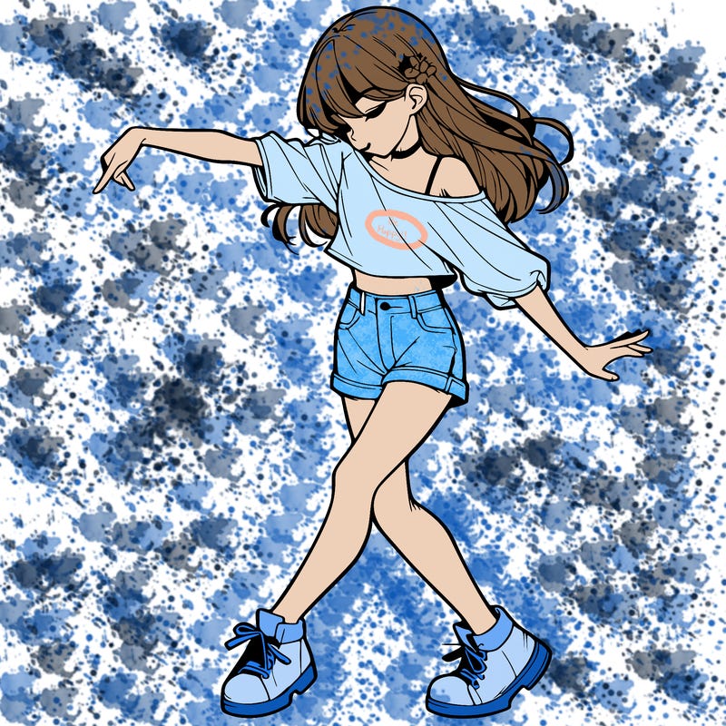 realistic girl danceing