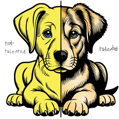 realistic dog split picture