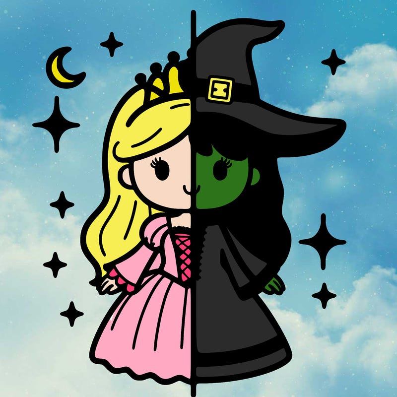 split princess and witch