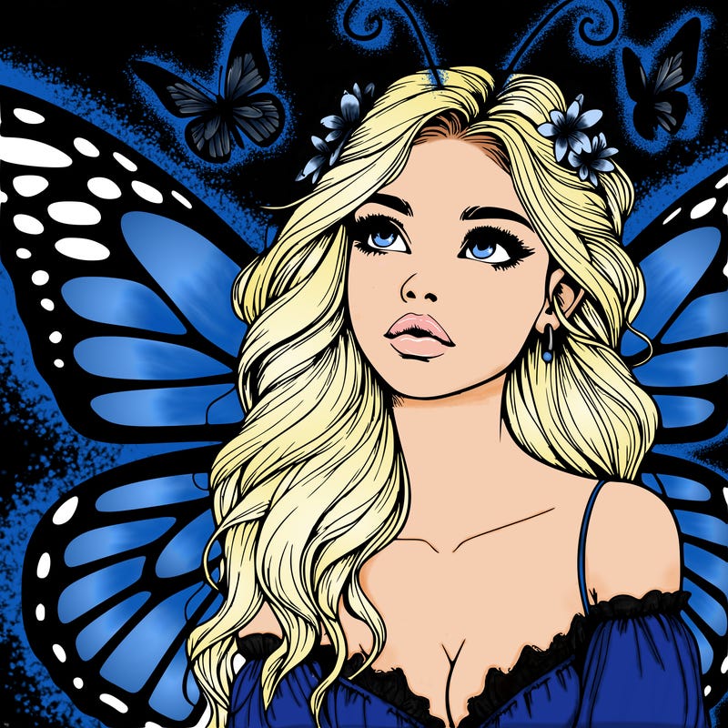 butterfly fairy realistic girl
