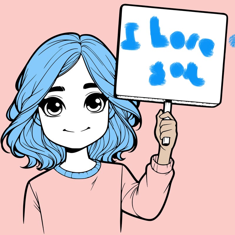 realistic girl holding up a sign