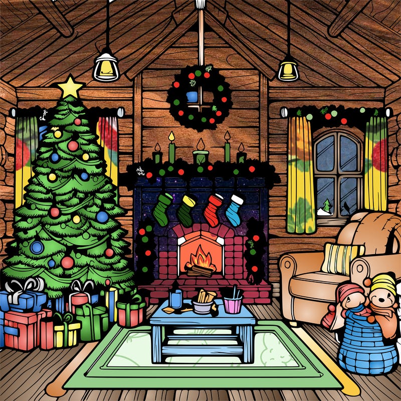 christmas house interior