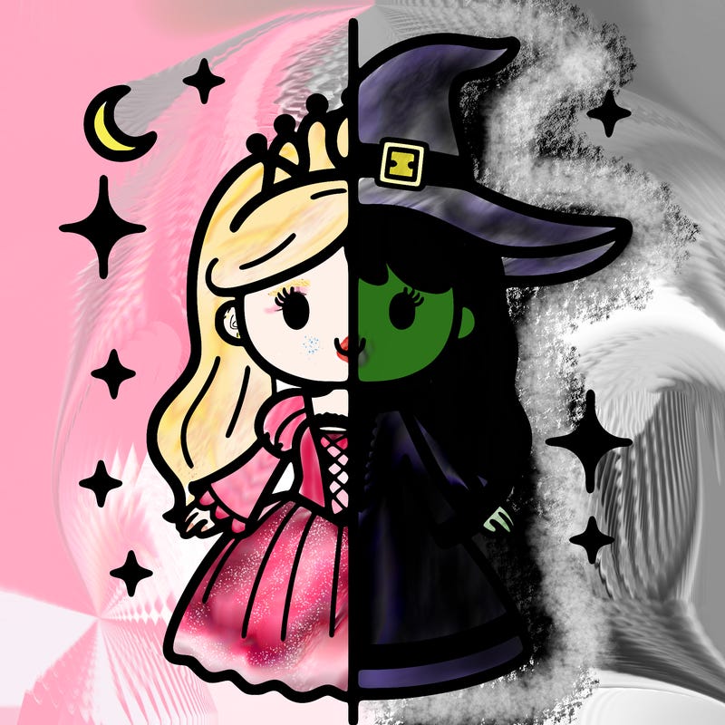 split princess and witch