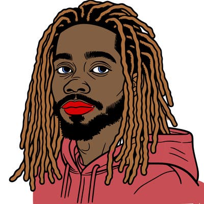 man with dreads