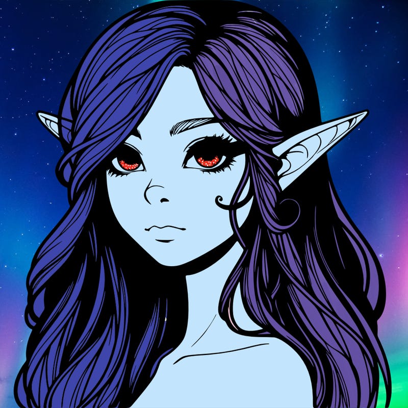 elf girl realistic dark fantasy