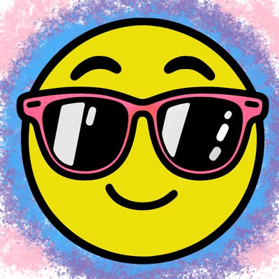 emoji with sunglasses