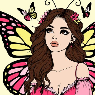 butterfly fairy realistic girl