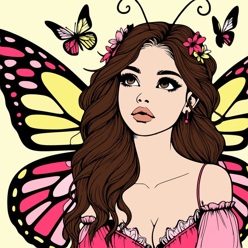 butterfly fairy realistic girl