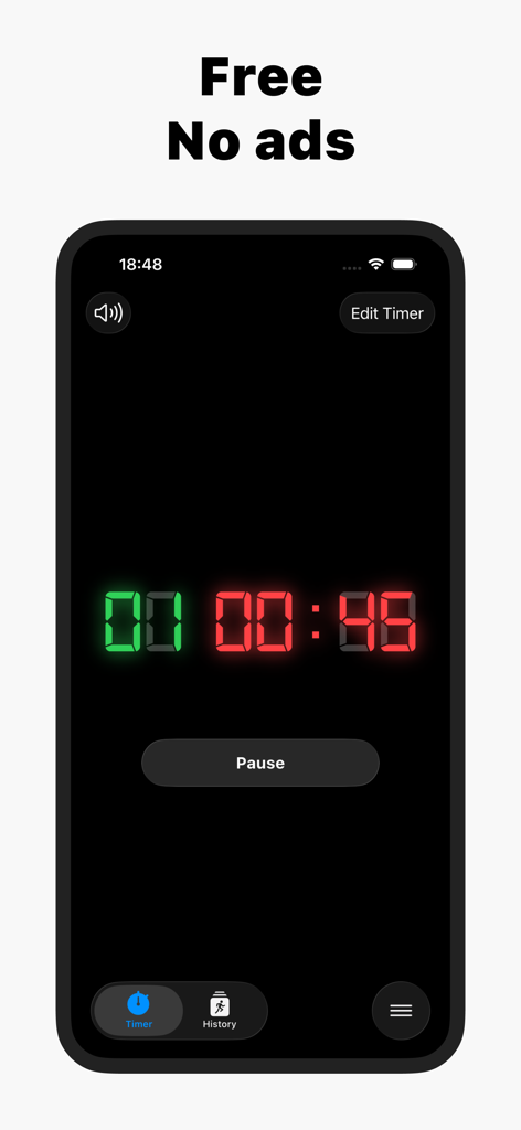 Box Timer - HIIT & Tabata - Cronômetro digital de alto contraste para HIIT e Tabata com display massivo