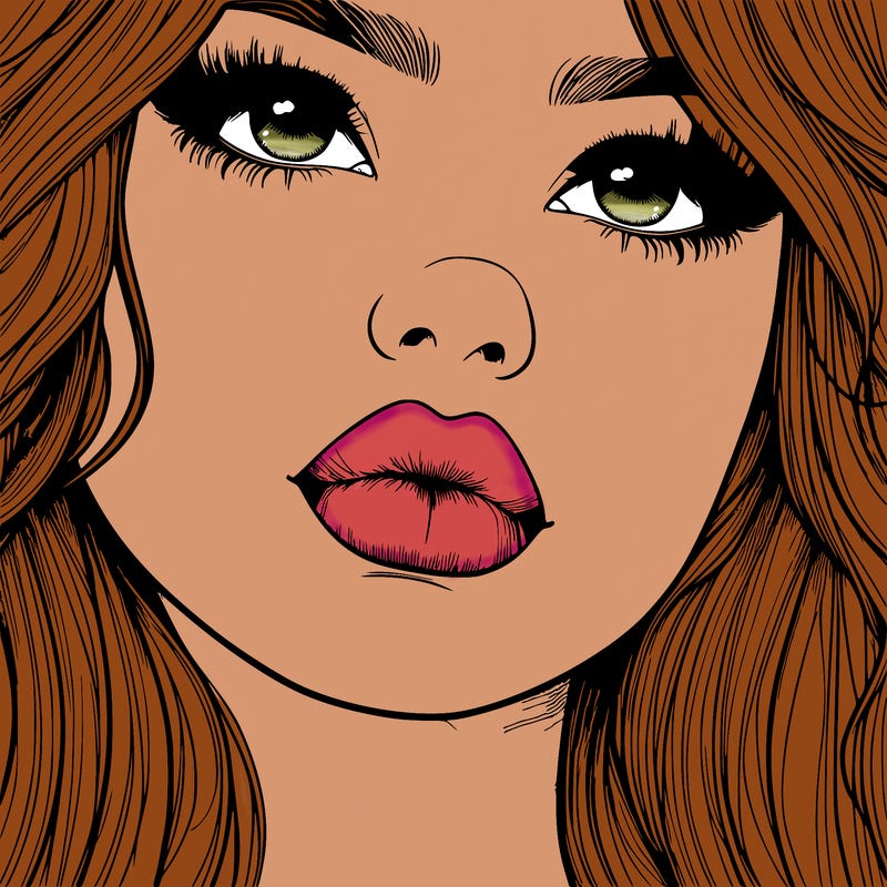 really realistic girl with lips