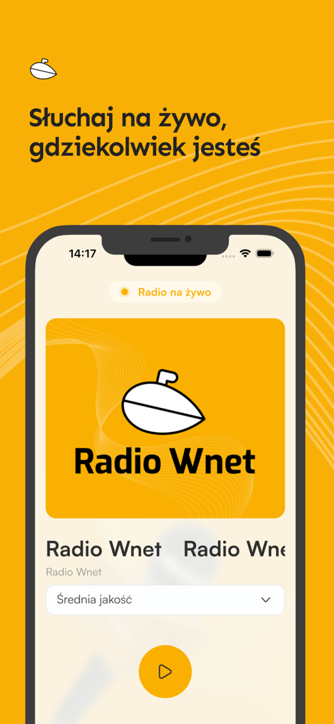 Radio Wnet - Radio Wnet mobile app interface for live radio streaming