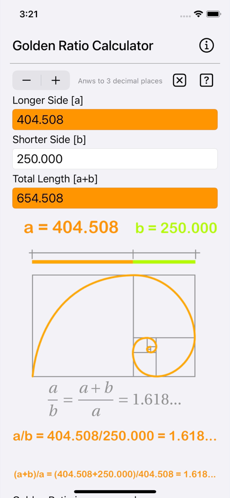 Golden Ratio Calculator Plus | Design with Divine Proportion