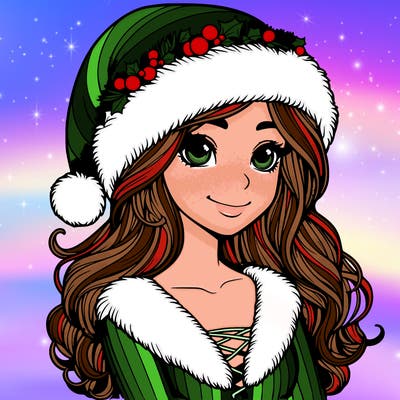 realistic christmas  girl