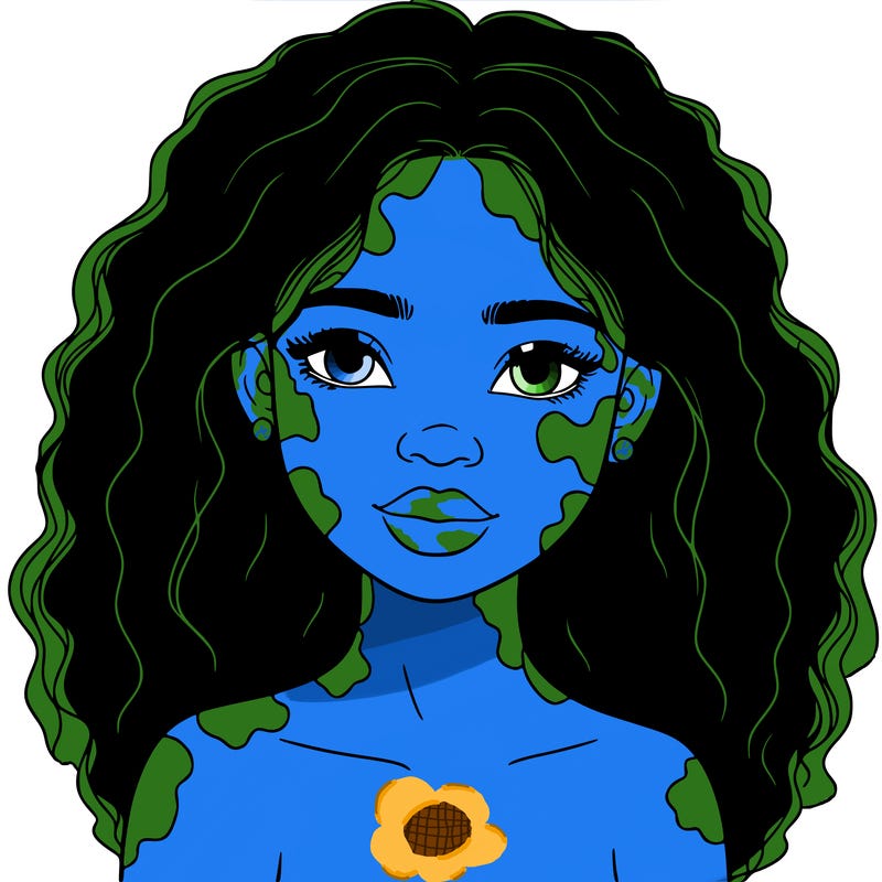 beautiful black girl with vitiligo