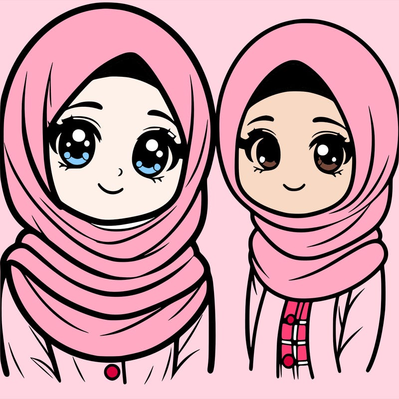 a girl with a hijab on