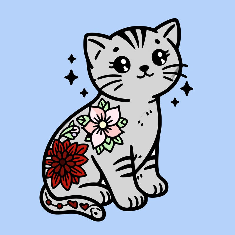 kitten tattoo
