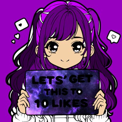 girl holding up sign that says let’s get this to 10 likes realistic