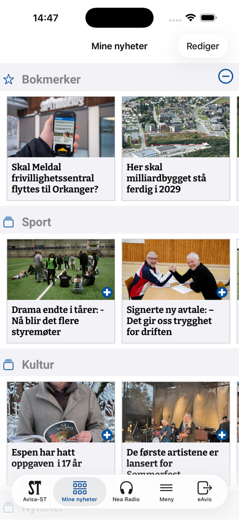 Avisa-ST Nyheter - Feed de notícias local personalizado no aplicativo Avisa-ST Nyheter com seções de esportes e cultura