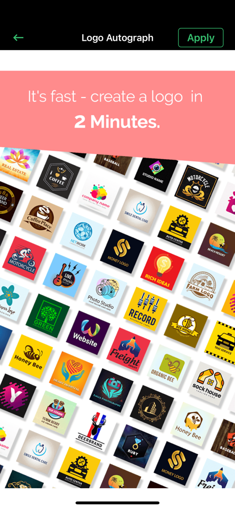 Make a Logo-Design Your Brand - Uma coleção de modelos de logotipo profissionais coloridos para vários nichos de negócios.