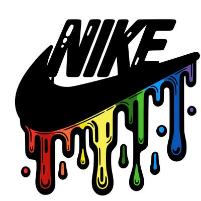 dripping nike logo