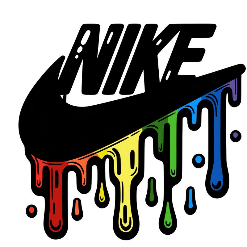 dripping nike logo
