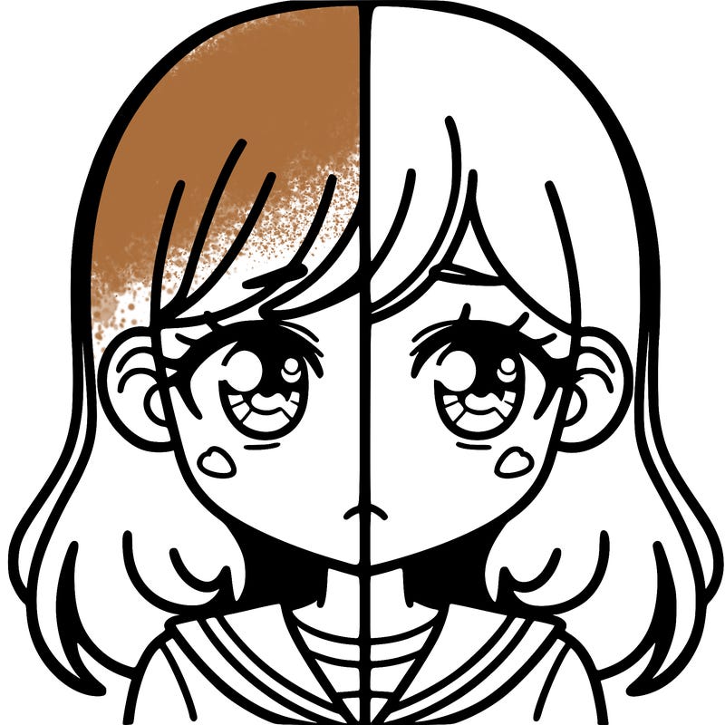 a split of a girl
