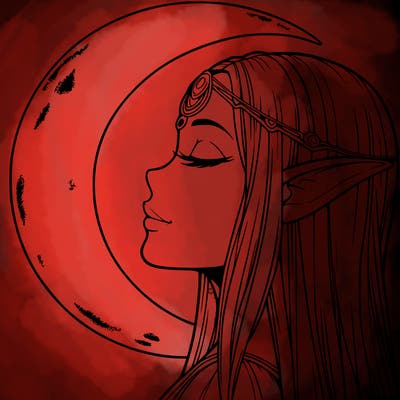 a realistic moon elf