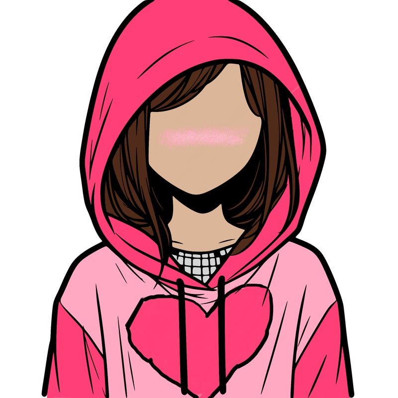 faceless girl in hoodie