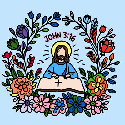 𝓙𝓸𝓱𝓷 3:16 𝔀𝓲𝓽𝓱 𝓯𝓵𝓸𝔀𝓮𝓻𝓼