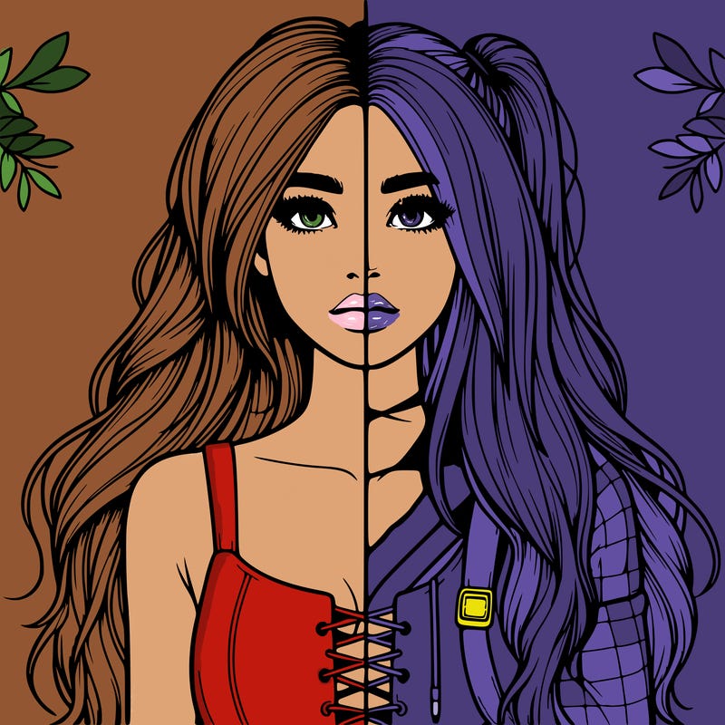 realistic girl split