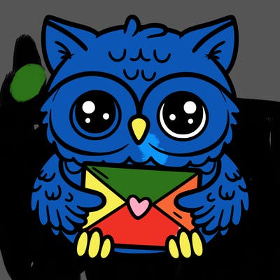 owl holding an envelope