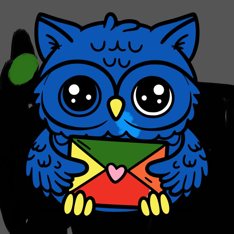 owl holding an envelope