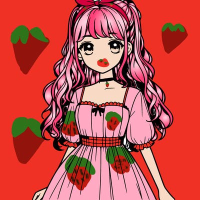 realistic girl with dress