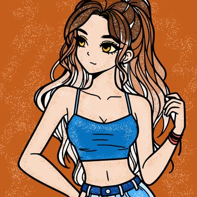 girl in crop top