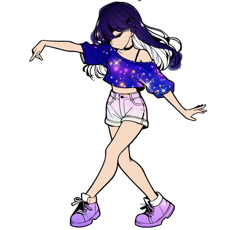 realistic girl danceing